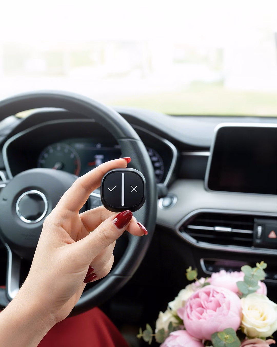 YANBOX GO device on a car dashboard